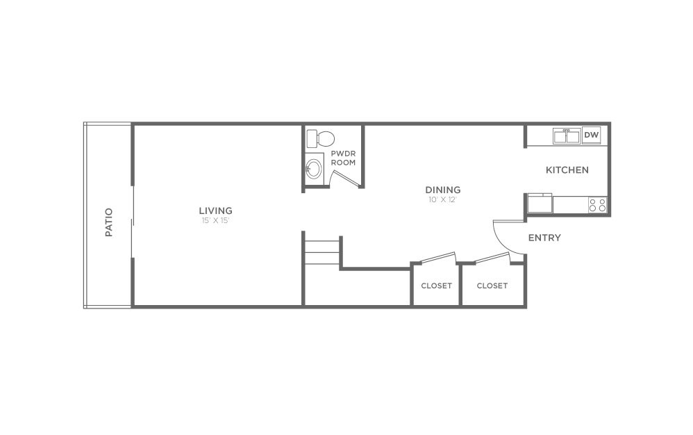 Mulberry - 2 bedroom floorplan layout with 1.5 bath and 1271 square feet. (Floor 1)